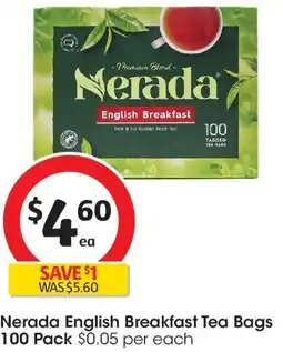 Coles Nerada english breakfast tea bags offer