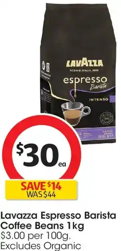 Coles Lavazza espresso barista coffee beans offer