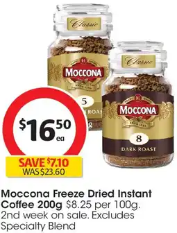 Coles Moccona freeze dried instant coffee offer