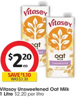Coles Vitasoy unsweetened oat milk offer