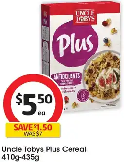Coles Uncle tobys plus cereal offer