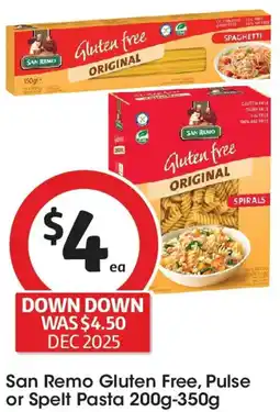 Coles San remo gluten free, pulse or spelt pasta offer