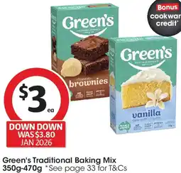 Coles Green's traditional baking mix offer