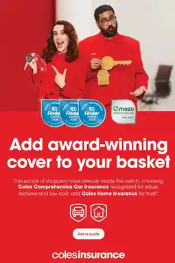 Coles Add award-winning cover to your basket offer