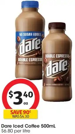 Coles Dare iced coffee offer