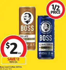 Coles Boss iced coffee offer