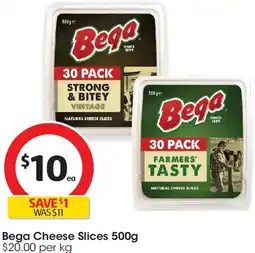 Coles Bega cheese slices offer
