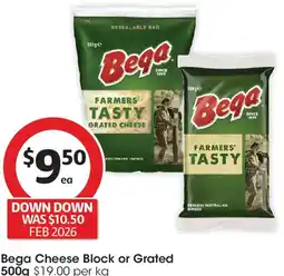 Coles Bega cheese block or grated offer