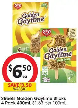 Coles Streets golden gaytime sticks offer