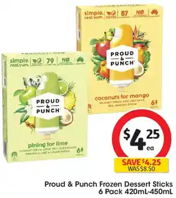 Coles Proud & punch frozen dessert sticks offer