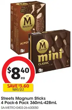 Coles Streets magnum sticks offer