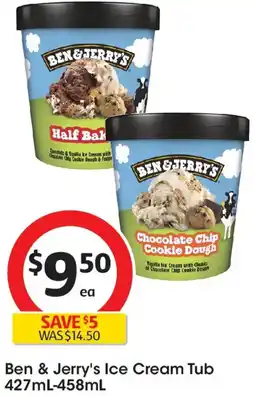 Coles Ben & jerry's ice cream tub offer