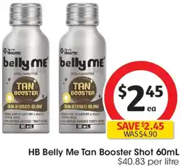 Coles Hb belly me tan booster shot offer