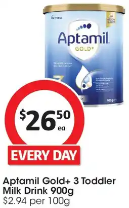 Coles Aptamil gold+ 3 toddler milk drink offer