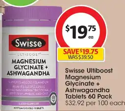 Coles Swisse ultiboost magnesium glycinate + ashwagandha tablets offer