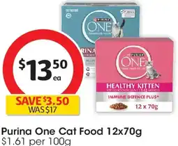 Coles Purina one cat food offer