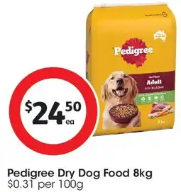 Coles Pedigree dry dog food offer