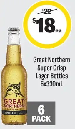 Coles Great northern super crisp lager bottles offer