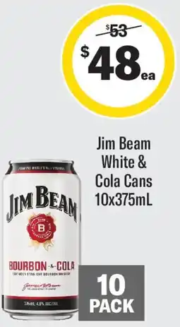 Coles Jim beam white & cola cans offer