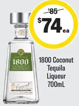 Coles 1800 coconut tequila liqueur offer