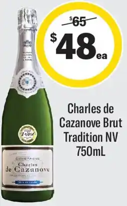 Coles Charles de cazanove brut tradition nv offer