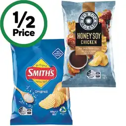 Woolworths Smiths Crinkle, Doritos or Red Rock Chips 50-60g offer