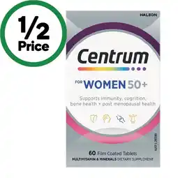 Woolworths Centrum For Women 50+ Tablets offer
