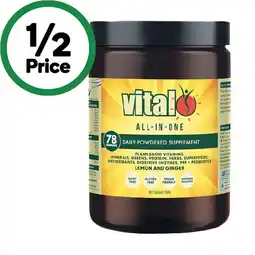 Woolworths Vital All-In-One Daily Health Supplement Powder Lemon & Ginger offer