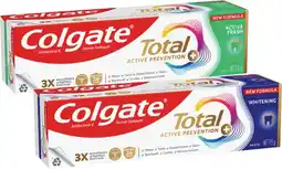 Coles Colgate Total Active Prevention Deep Clean or Whitening Toothpaste 115g offer