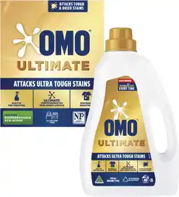 Coles Omo Ultimate Laundry Liquid 2 Litre or Powder 2kg offer