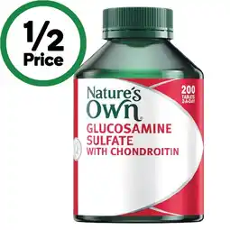Woolworths Nature’s Own Glucosamine Sulfate with Chondroitin Tablets For Joints offer