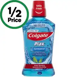 Woolworths Colgate Plax Peppermint Mouthwash offer