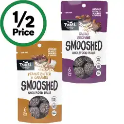Woolworths Tasti Smooshed Balls 58g or 69g Pk 6 – From the Health Food Aisle offer
