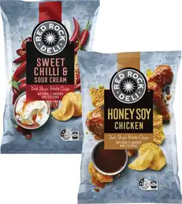 Coles Red Rock Deli Potato Chips-165g offer