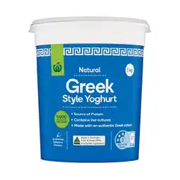 Woolworths Woolworths Natural Greek Style Yoghurt – From the Fridge offer