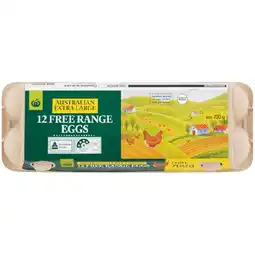 Woolworths Woolworths Extra Large Free Range Eggs 700g β From the Fridge offer