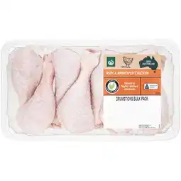 Woolworths Australian Fresh RSPCA Approved Chicken Drumsticks Bulk Pack offer