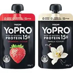 Woolworths YoPRO High Protein Yoghurt Pouch – From the Fridge offer