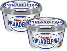 Coles Philadelphia Cream Cheese Tub offer
