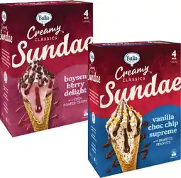 Coles Bulla Creamy Classics Ice Cream Sundae Cones 580mL offer