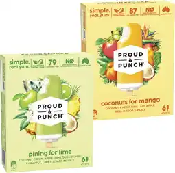 Coles Proud & Punch Frozen Dessert Sticks 420mL-450mL offer