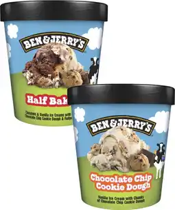 Coles Ben & Jerry's Ice Cream Tub-458mL offer