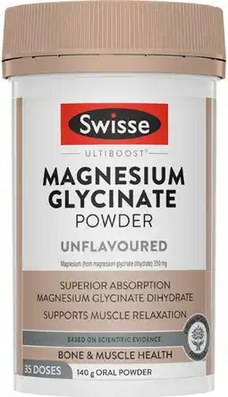 Coles NEW Swisse Ultiboost Magnesium Glycinate Powder offer