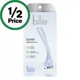 Woolworths Billie Sparkle Razor Blade Starter Kit offer