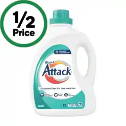 Woolworths Biozet Attack Laundry Liquid 2 Litre or Powder 2 kg offer