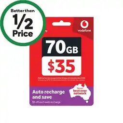Woolworths Vodafone $35 Starter Pack‡ offer