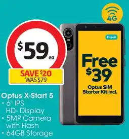 Coles Optus x-start 5 offer