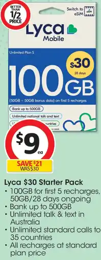 Coles Lyca Starter Pack offer