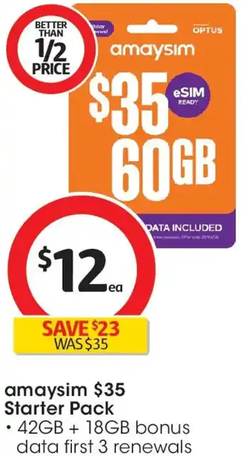 Coles Amaysim starter pack offer