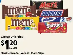 Campbells Wholesale Mars medium bars offer